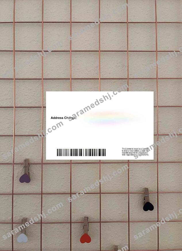 USA California driving license version 3 photolook BACK